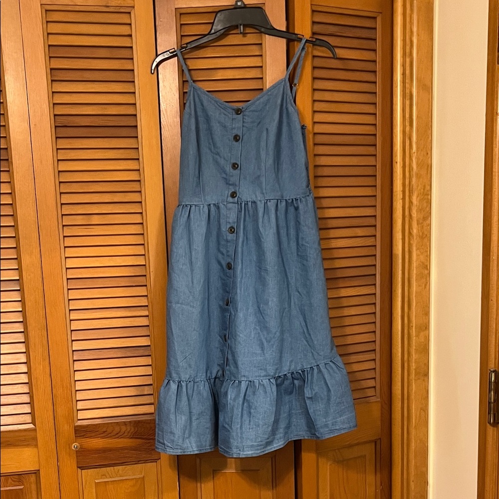 Japna Asymmetrical Blue Denim Dress